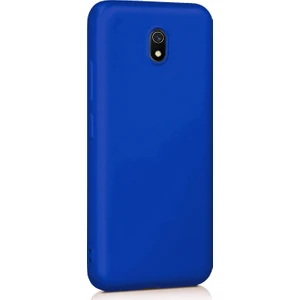 Xiaomi Redmi 8A Mat Silikon Kılıf - Mavi
