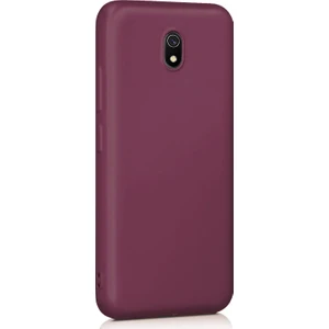 Xiaomi Redmi 8A Mat Silikon Kılıf - Mor
