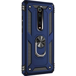 Xiaomi Redmi K20 Kılıf Military Ring Holder - Lacivert