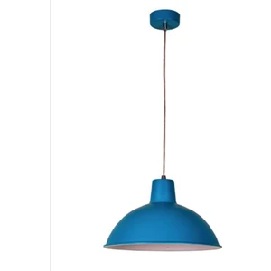 modern,rustik,vintage mutfak,oda,cafe,oteller için mavi 1xe27 metal sarkıt avize çap:35cm