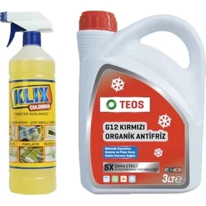-40° Kırmızı Antifriz + Klix Colombia Temizleyici 1 Kg.