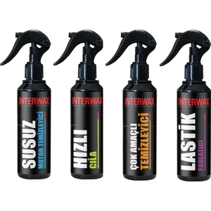 Interwax 4'lü Set (Motor-Cila-Döşeme-Lastik) 230 ml