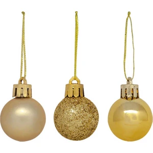 Bir Hayat Grup  Yılbaşı Ağacı Süsü Gold Toplar 24LÜ