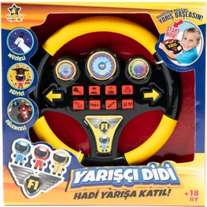 Erdem Oyuncak Oyuncak Direksiyon - Türkçe Sesli- Müzikli, Eğitici Yarışçı Didi Çocuk Direksiyonu