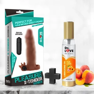 X-Tender Realistik Titreşimli Uzatmalı Penis Kılıfı + Kaydırıcı