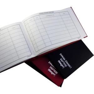 Evrak Zimmet Defteri 96 Yaprak 14 x 20 cm Ciltli