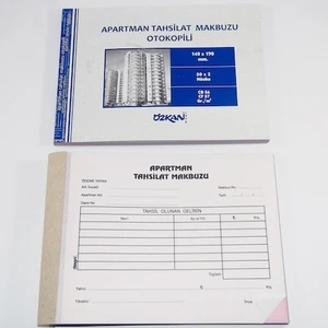 Apartman Tahsilat Makbuzu Otokopili 50 x 2 Nusha 12 Adet