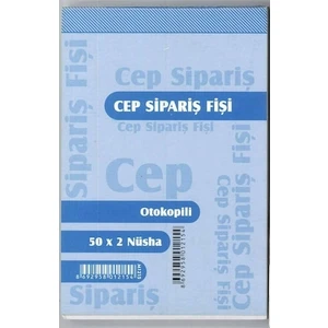 Cep Sipariş Fişi Otokopili 50 x 2 Nusha 12 Adet