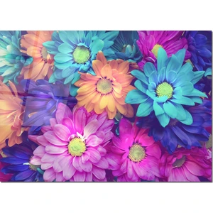 Cam Tablo Çiçekli Tablo 50 x 70 cm Uv Baskı Temperli