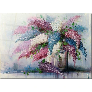 Cam Tablo Çiçekli Tablo 50 x 70 cm Uv Baskı Temperli