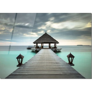 Cam Tablo Deniz Tablo 50 x 70 cm Uv Baskı Temperli