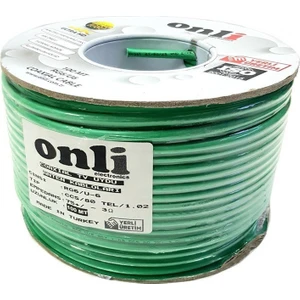 Onli RG6U6 Yeşil Anten Kablosu 80TEL 100 mt