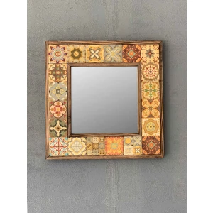 Oscar Stone Decor Çerçeveli Mozaik Doğaltaş Ayna