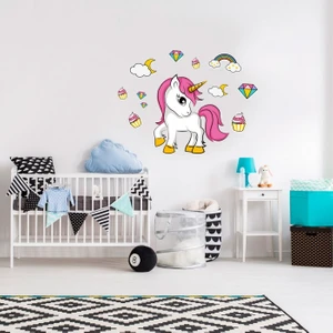 Boynuzlu At Duvar Sticker 50 x 70 cm