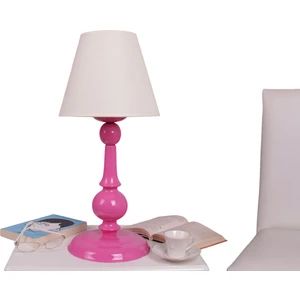 Umur Aydınlatma Zen Fuşya Ayak Beyaz Şapkalı Abajur