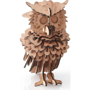 Dekoratif Ahşap Baykuş Maketi