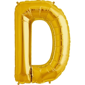 D Harfi Altın Gold Folyo Balon Harf 100 cm