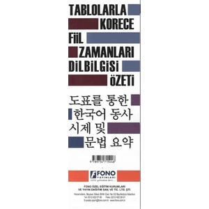 Fono Yayınları Tablolarla Korece Fiil Zamanları Dil Bilgisi Özeti