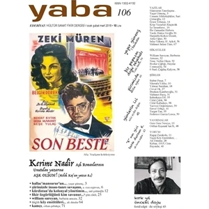 Yaba Edebiyat Dergisi Sayı: 106 Ocak-Şubat-Mart 2018