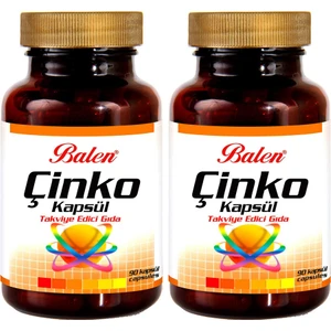 Çinko 90 Kapsül Takviye Edici Gıda x 2 Adet