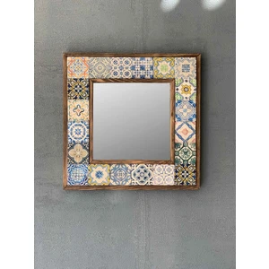 Oscar Stone Decor Çerçeveli Mozaik Doğaltaş Ayna