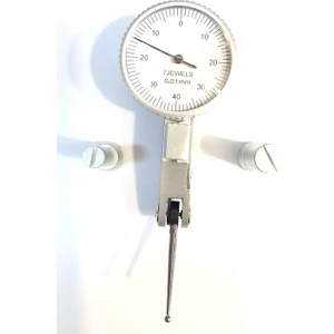 Salgı Komparatör Saati Kısa Çubuklu 0,08 x 0,01 mm