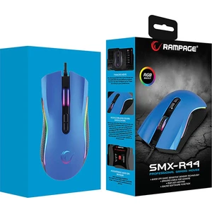 SMX-R44 Makrolu 6400DPI RGB Ledli Oyuncu Mouse - Mavi