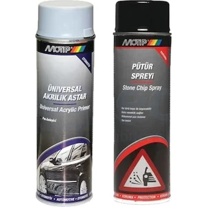 Universal Akrilik Sprey Astar + Motip Siyah Pütür Sprey