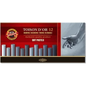Koh-I Noor Toison D'or Soft Pastel Boya Gri Tonlar 12 Renk