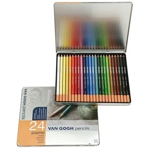 Van Gogh Pastel Boya Kalemi Seti 24 Renk Metal Kutu