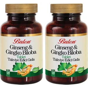 Ginseng & Ginkgo Biloba Tablet Takviye Edici Gıda x 2 Adet