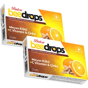 Beedrops Meyankökü - Çinko - C Vit. Portakal Aromalı 24 Drops x 2 Adet