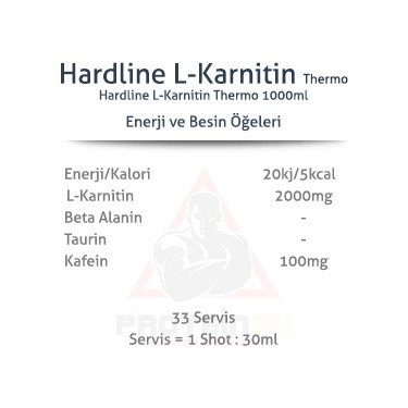 Hardline Thermo L-Karnitine Sv 1000 ml 2000 Mg L-Carnitin Fiyat