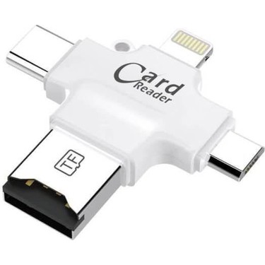 Sincap Lightning Micro USB Type-C Tf 4'lü Kart Okuyucu Fiyatı