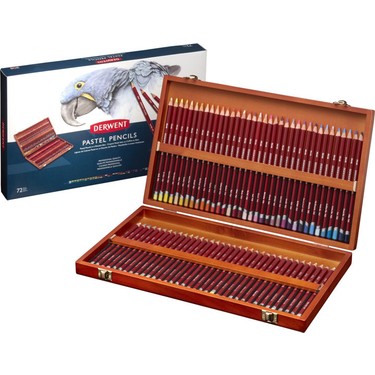 DERWENT PASTEL PENCILS 72色セット Derwent Pastel Pencil 72'li Ahşap Kutu Pastel Kalem Seti Fiyatı