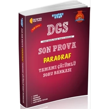 DGS Son Prova Paragraf Tamamı Çözümlü Soru