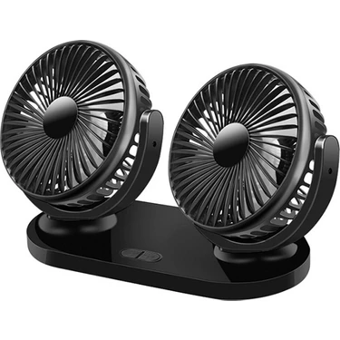 Ally Çift Başlıklı Araç Fanı Oto Fan Vantilatör 12V/24V (Usb ile