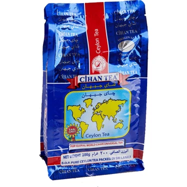 Cihan Tea Pure Ceylon Tea Seylan Çayı Earl Grey Bergamot 200
