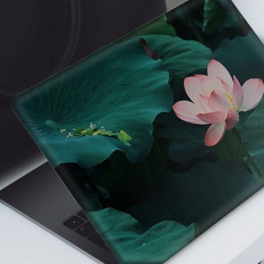 Artikel Pembe Nilufer Cicegi Notebook Sticker Laptop Fiyati