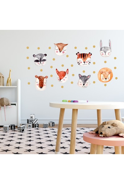 Sim Tasarım Safari Hayvanlar - 8li Set Duvar Sticker