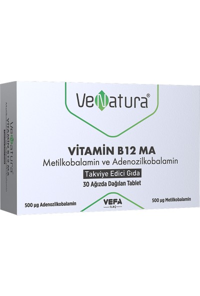 Venatura Vitamin B12 Ma Metilkobalamin ve Adenozilkobalamin Takviye Edici Gıda