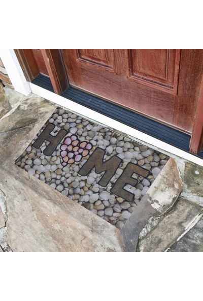 Myfloor Home Yazılı Desenli Kauçuk Kapı Önü Paspası
