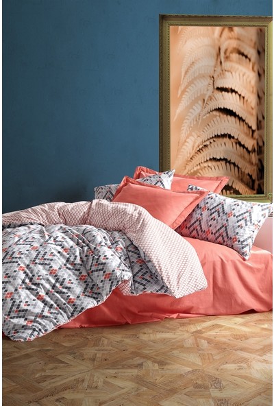 Cotton Box Minimal Ranforce Tek Kişilik Nevresim Takımı - Tile Tarçın