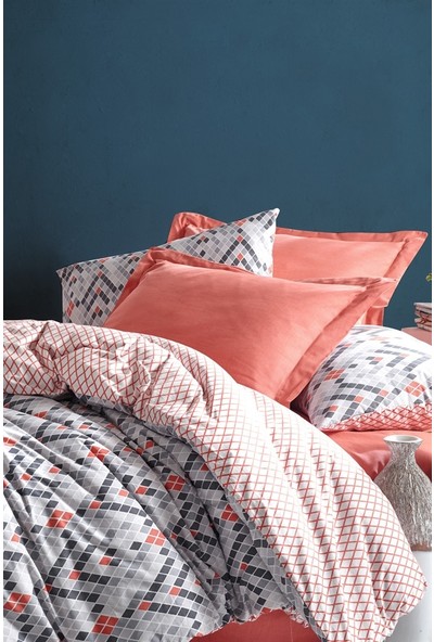 Cotton Box Minimal Ranforce Tek Kişilik Nevresim Takımı - Tile Tarçın