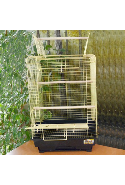Qhpet Eurogold  Cage Papağan Kafesi Pirinç 40,5X40,5X59,5 (4)
