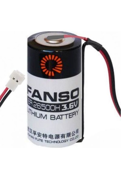 Fanso ER26500H 3.6V C Size Orta Boy Lithium Pil / Kablo + Soketli