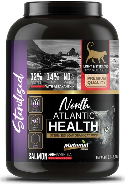 Mutamin Organics North Atlantic Health Somonlu Kedi Maması 3 kg + 150 ml Taze Ürün