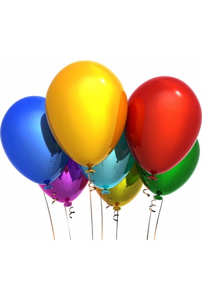 Balonevi Karışık Renkli Metalik Latex Balon (50 Adet)