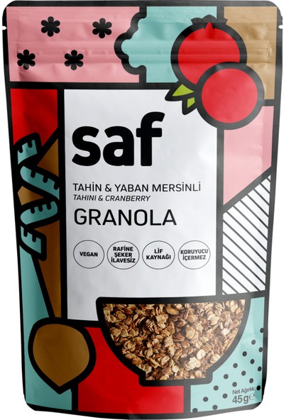 Saf Nutrition Tahinli & Yaban Mersinli Granola