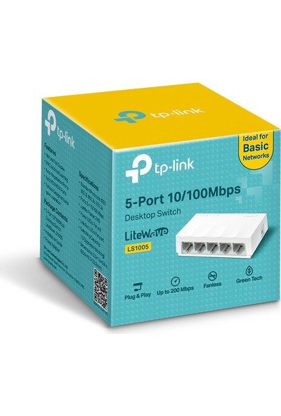 TP-Link LS1005 5-Port 10/100Mbps Masaüstü Switch